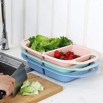 Kitchen Foldable Colander Sink Strainer Basket(Pack of 2)