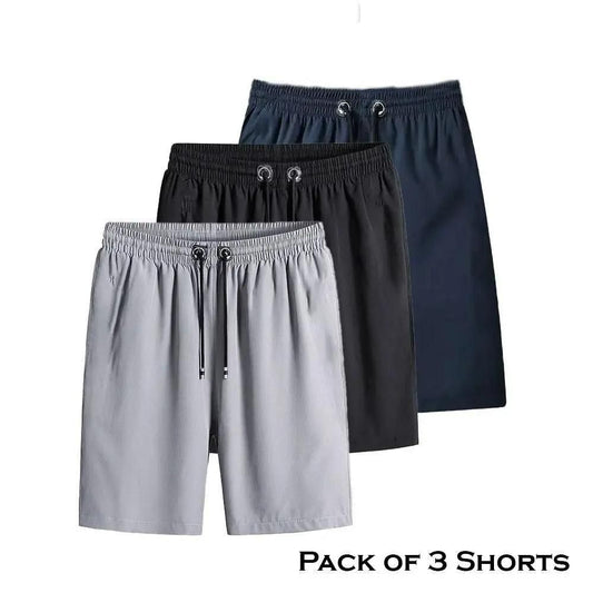 Combo of 3 Men's Cotton Polyester Shorts
